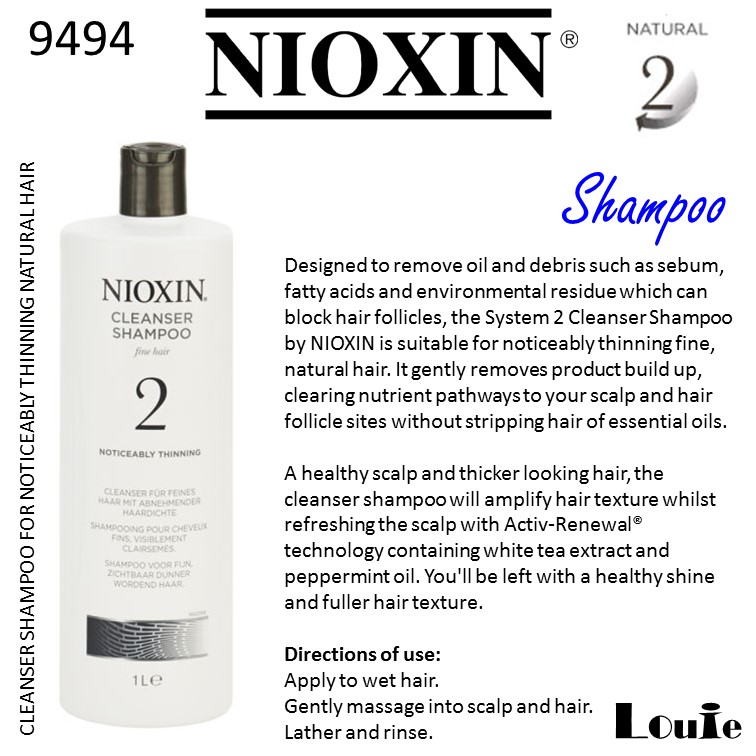 9494 Nioxin System 2 Cleanser Shampoo For Noticeably Thinning