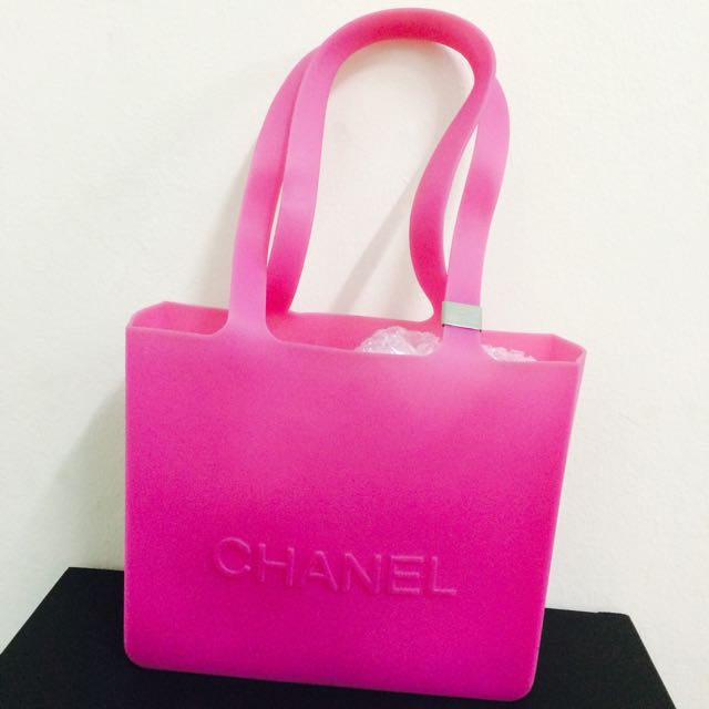 Authentic Chanel Jelly Rubber Tote, Luxury, Bags & Wallets on