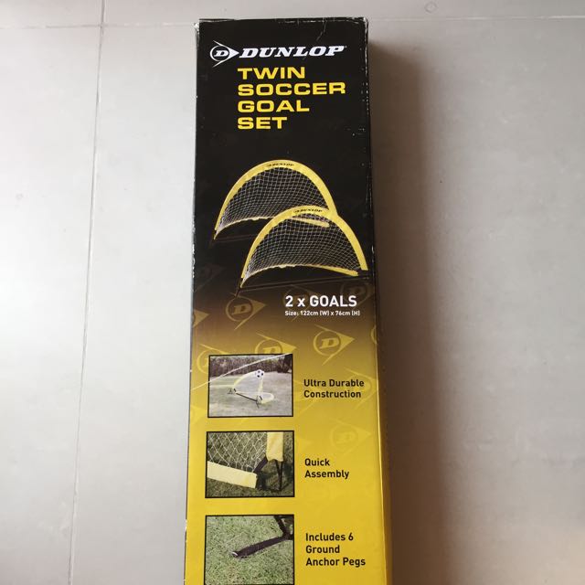 Dunlop twin soccer goal Set, Sports Equipment, Sports & Games, Racket