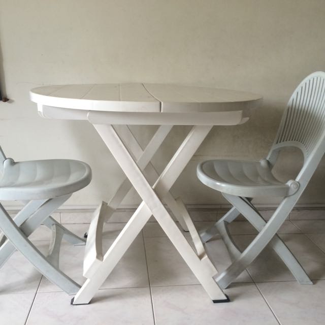 IKEA Plastic Table Chair Set, Furniture & Home Living, Furniture
