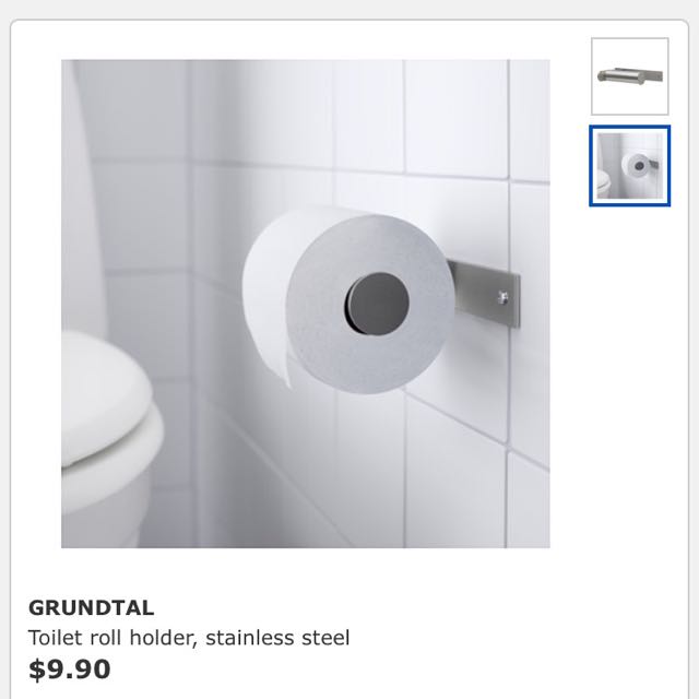 IKEA Toilet Paper Holder, Furniture & Home Living, Bathroom & Kitchen