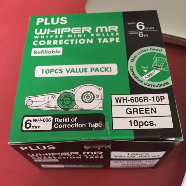 Plus Whiper Mr Correction Tape Refill Wh 606r Books Stationery Stationery On Carousell