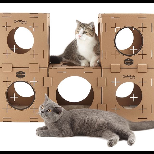 Unique Diy Stackable Cat Condo Scratch Tree Nest Box Pet Supplies