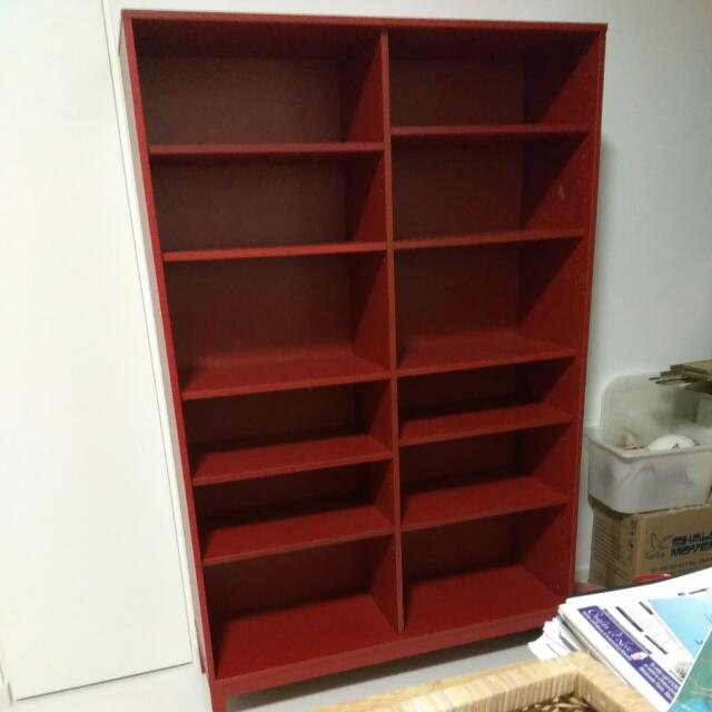 Ikea top red bookcase