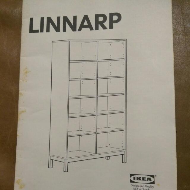 Used IKEA Linnarp Red Bookcase, Furniture & Home Living, Furniture