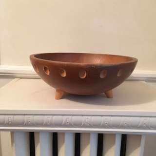 Wood Bowl With Legs