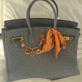 AUTHENTIC HERMES OSTRICH SKIN BIRKIN BAG *** SERIOUS INQUIRIES ONLY **** AUTHENTIC HERMES OSTRICH SKIN BIRKIN BAG *** SERIOUS INQUIRIES ONLY ****