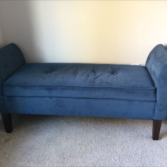 Homesense Blue Bench Window seat Home Furniture on Carousell