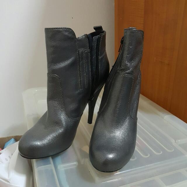 real leather platform boots