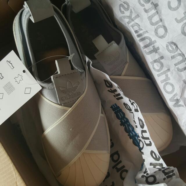 superstar slip on silver