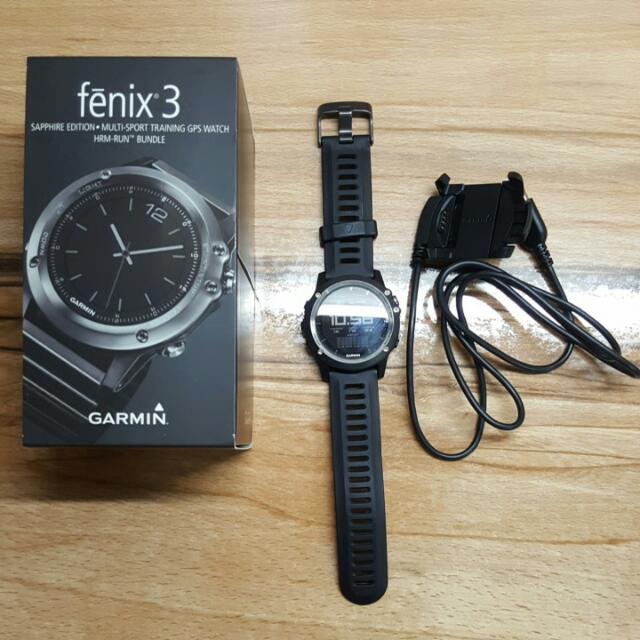 Garmin Fenix 3 Sapphire Edition With Chest Strap Mobile Phones Gadgets Wearables Smart Watches on Carousell