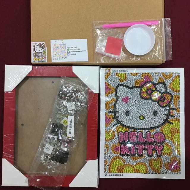 Hello Kitty Diy 5d Diamond Painting Design Craft Artwork On
