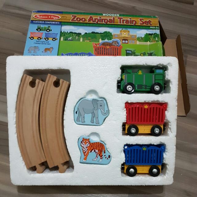 melissa and doug zoo animal train set
