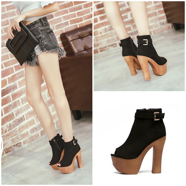 Ns611885 Boot Heels High Heels Sepatu Import Sepatu Wanita Murah Olshop Fashion Olshop Wanita Di Carousell