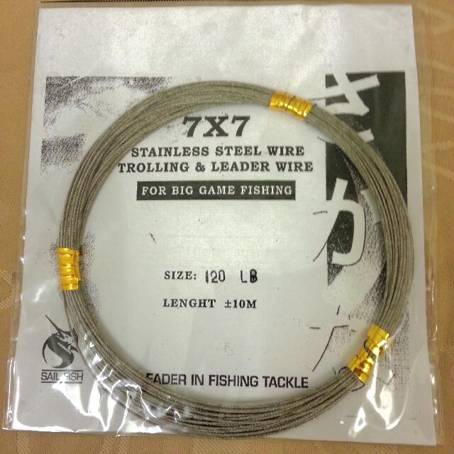 Big Game 120 lb 49 Strand 7x7 Stainless Steel Uncoated Fishing Leader Wire