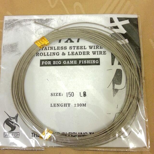 Big Game 150 lb 49 Strand 7x7 Stainless Steel Uncoated Fishing Leader Wire,  Sports Equipment, Exercise & Fitness, Toning & Stretching Accessories on  Carousell