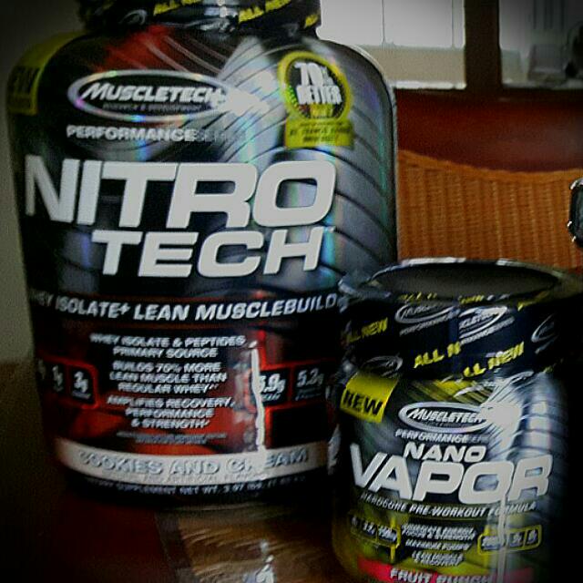 Bnib Muscletech Nitro Tech Whey Isolate Lean Muscle Builder Vanilla 3 97 Lbs 1 8 Kg Sports Equipment Exercise Fitness Cardio Fitness Machines On Carousell