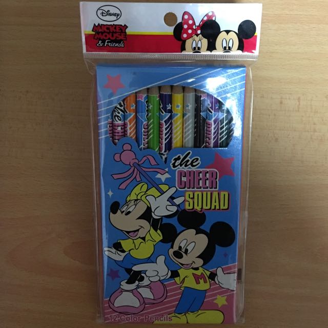 Disney Mickey Mouse 12 colour pencils, Hobbies & Toys, Stationery ...