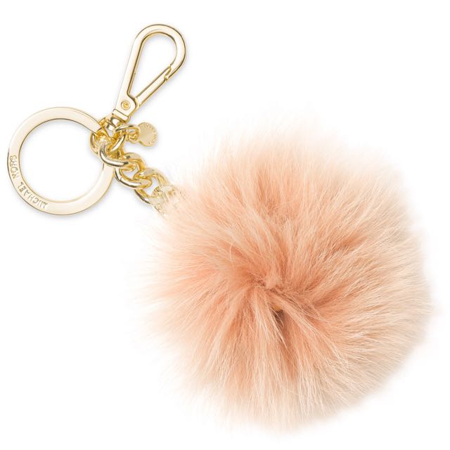SALE Michael Kors Fur Pom Pom Bag Charm Keychain Luxury