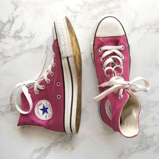 Authentic Pink Converse High tops