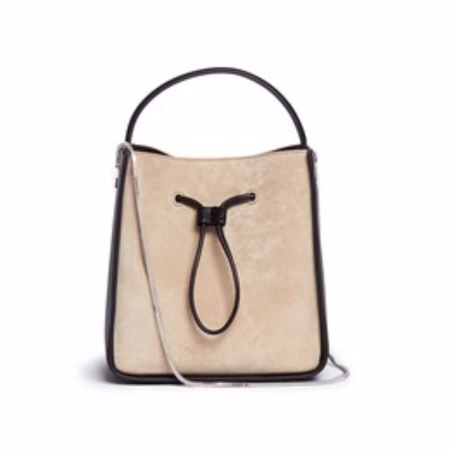 small drawstring bucket bag