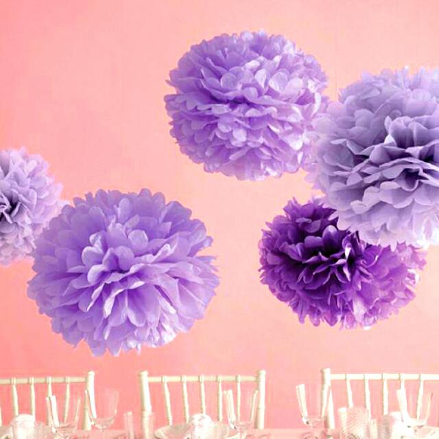 Pom Pom Paper Tissue Flowers Decorations For Wedding Party
