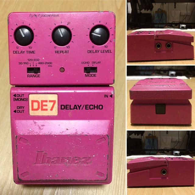 RARE PINK Ibanez DE7 Delay Echo 25th Anniversary Special Edition