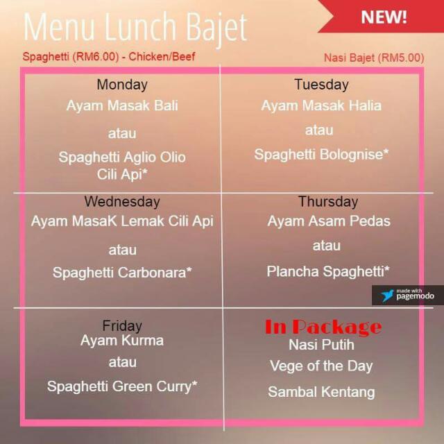 Lunch Bajet Food Drinks Baked Goods On Carousell