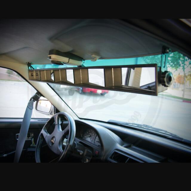 Long shop rearview mirror