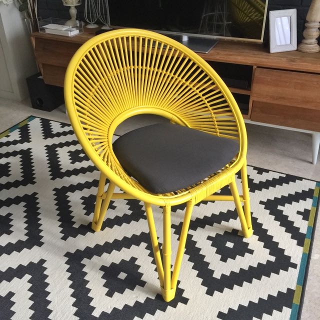 Yellow Rattan Chair