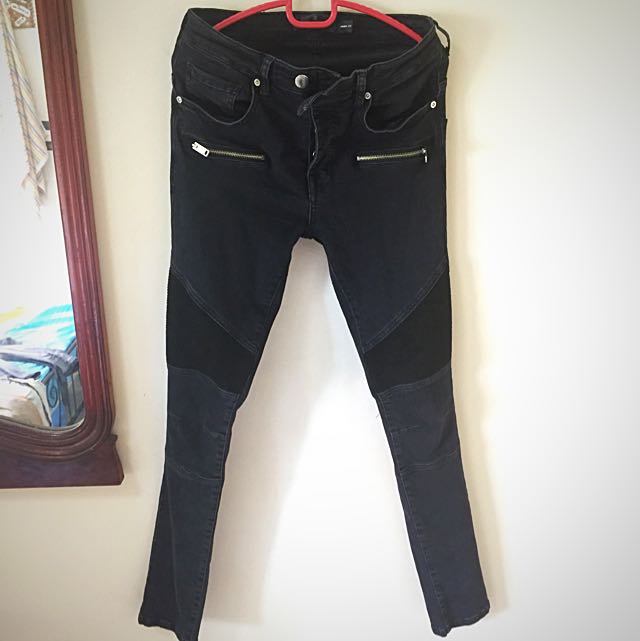skinny biker jeans zara