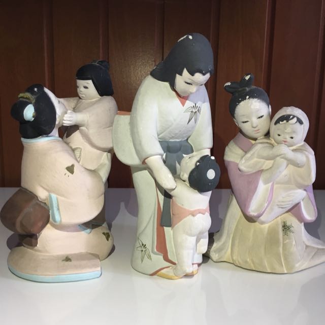 Authentic Clay/Porcelain Japanese Dolls, Furniture & Home Living, Home