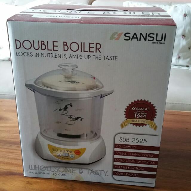 Sansui Electric Double Boiler (SDB2525) BNIB, TV & Home Appliances