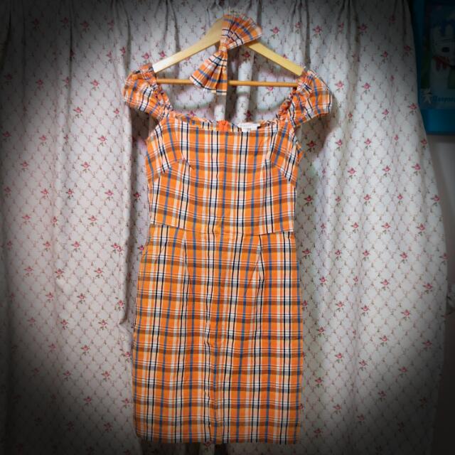 Vintage Agnes B Checkers Dress With Modification Women S