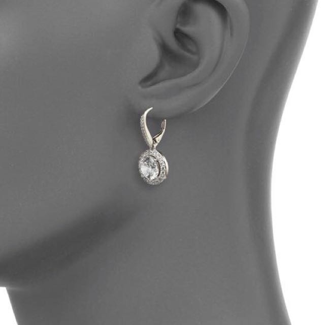ADRIANA ORSINI Pave Drop Earrings Luxury Accessories on Carousell