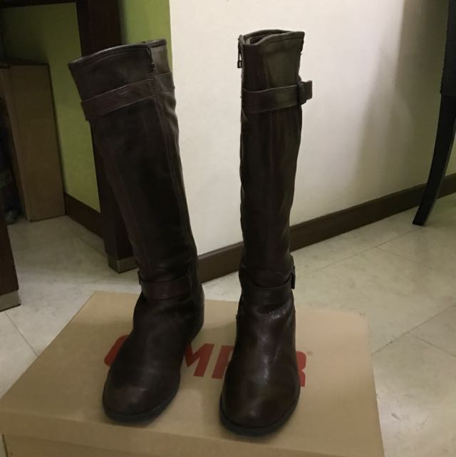 Authentic Full Leather Camper Knee High Boots