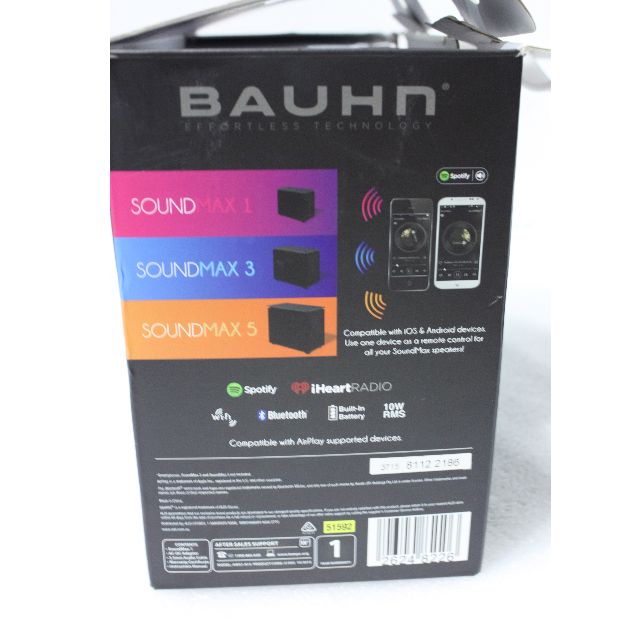 BAUHN SOUNDMAX5 Portable Bluetooth Speaker with built in battery