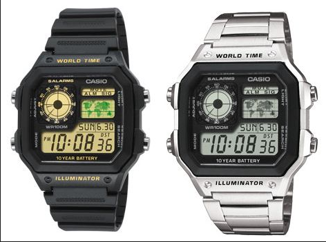 casio ae1200 world time