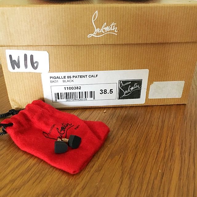 Christian Louboutin Pigalle 85 Patent Calf Black Size 38.5