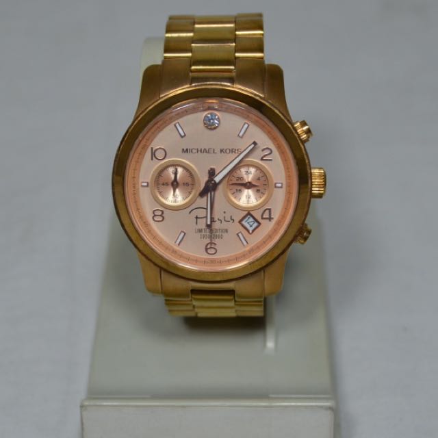 Vedhæftet fil Zoom ind kursiv Michael Kors Women's MK5716 'Paris Limited Edition Runway' Rose-goldtone  Watch (Authentic) Almost Brand new, Luxury, Watches on Carousell
