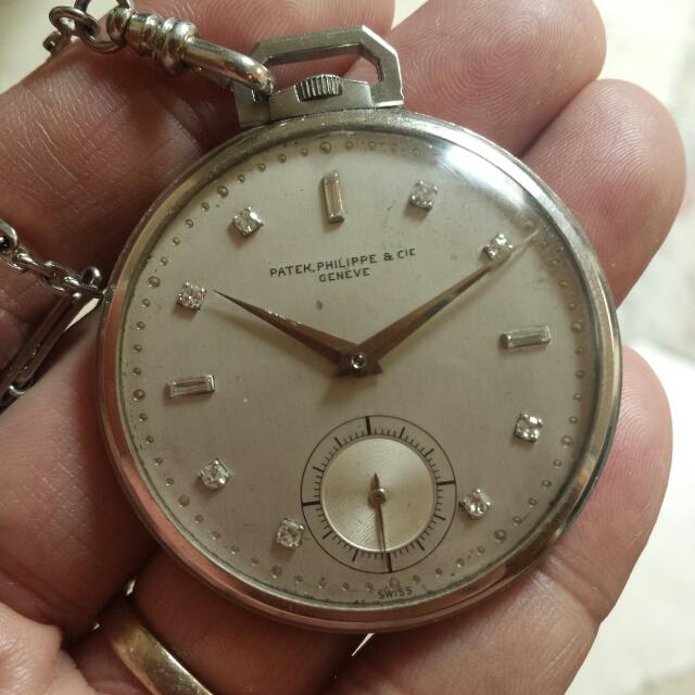 Patek philippe platinum pocket store watch
