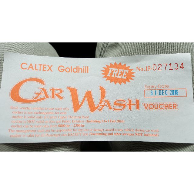 Caltex Car Wash Voucher Car Accessories On Carousell