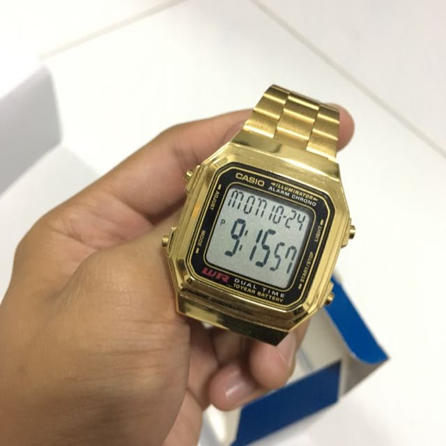 Casio A178W Gold Digital Watch Mobile Phones Gadgets Wearables