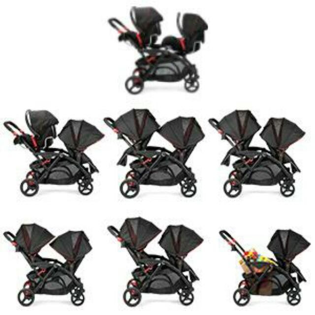 Options double deals stroller red