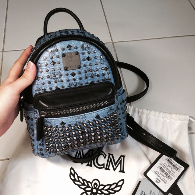 FAST DEAL 850 AUTHENTIC MCM X MINI BEBE BOO DENIM STARK SPECIAL BACKPACK DEAL BY 27th OCT