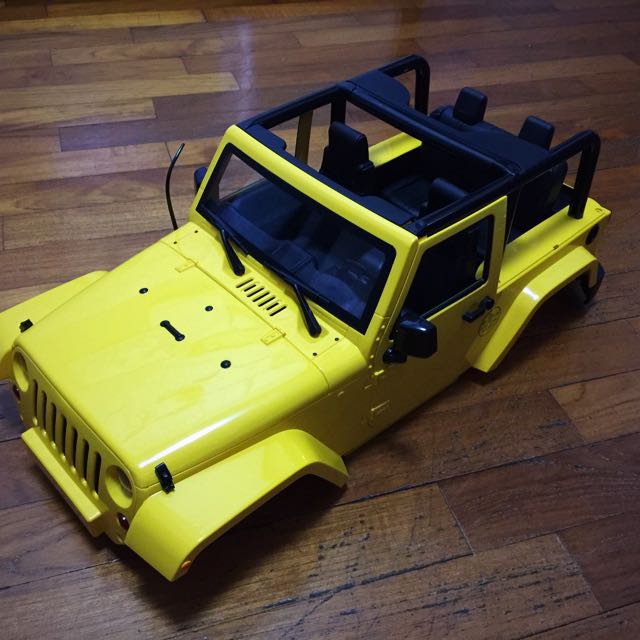 RC Scale Truck Body Shell 1/10 JEEP WRANGLER RUBICON 2DR Hard Body with  INTERIOR, Hobbies & Toys, Toys & Games on Carousell