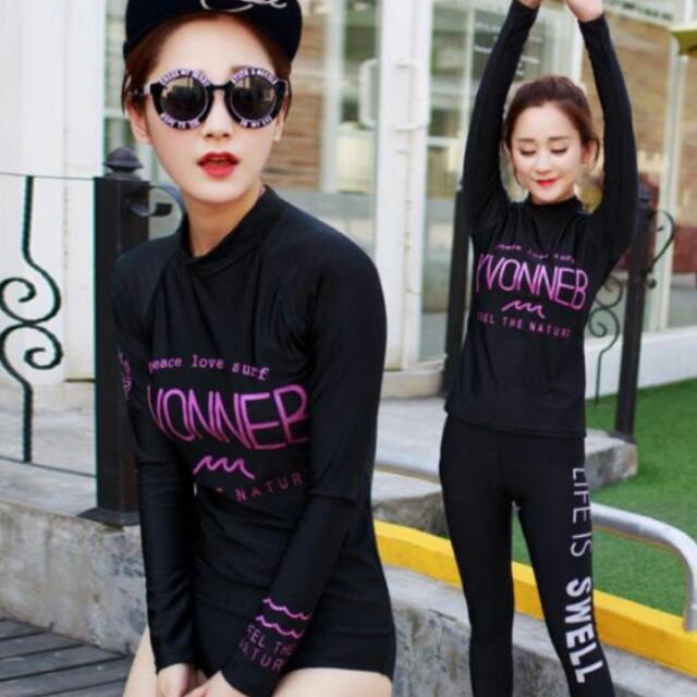 Girl swimming online suit long sleeve