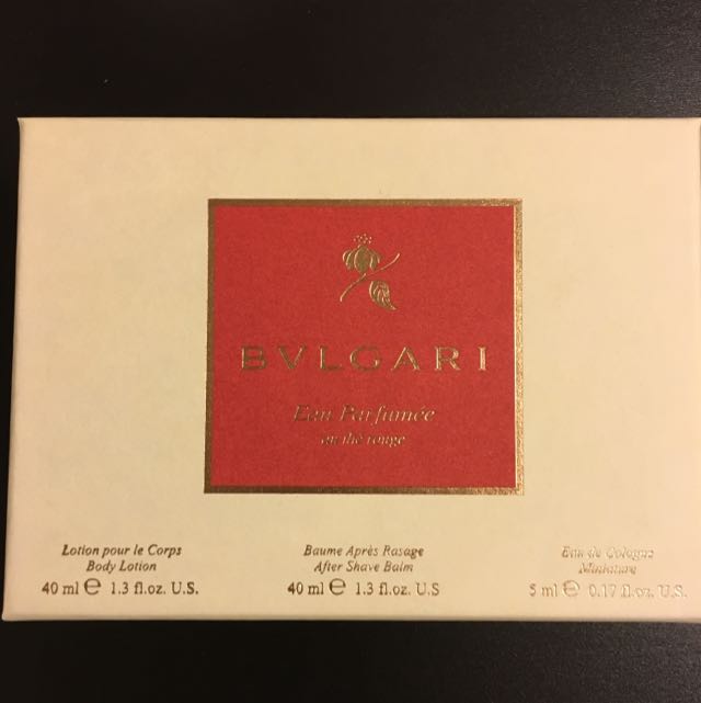 Bvlgari Eau Parfumee Au The Rouge Gift Set for Men 5ml Eau De Cologne 40ml Body Lotion 40ml After Shave Balm Beauty Personal Care Men s Grooming on Carousell