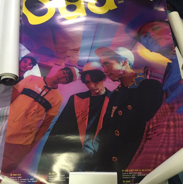 Free Shinee Odd Signed Poster Hobbies Toys Memorabilia Collectibles Fan Merchandise On Carousell