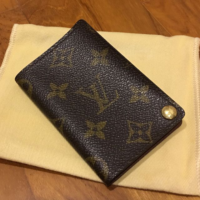 Louis Vuitton card holder with plastic sleeves